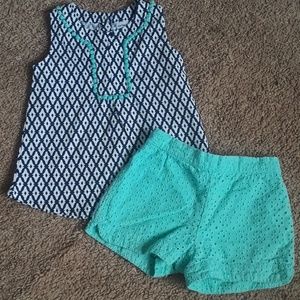 Teal and blue set